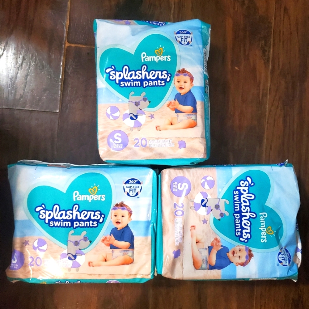 Pampers Splashers Swim Diapers Pants Baby Toddler Small lot New